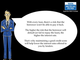 With every loan, there's a risk that the borrower won't be able to pay it back.  The higher the risk that the borrower will default (or fail to repay the loan), the higher the interest rate.  That's why maintaining a good credit score will help lower the interest rates offered to you by lenders. 