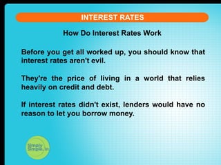 How Interest Rates Work