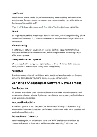 How IoT Software Development Can Improve Business Efficiency | PDF