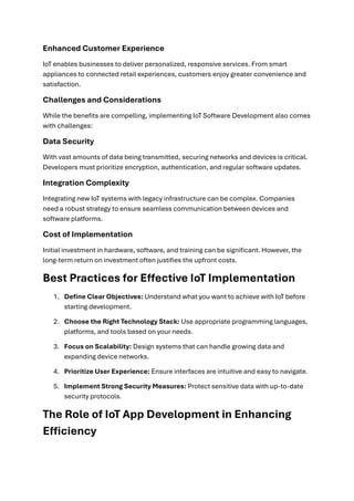 How IoT Software Development Can Improve Business Efficiency | PDF