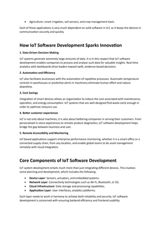How IoT Software Development Is Driving Innovation Across Enterprises | PDF