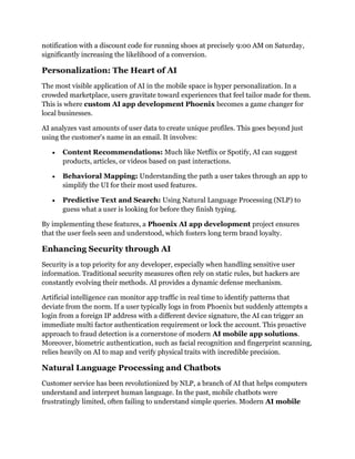 How is Artificial Intelligence Used in Mobile App Development | PDF