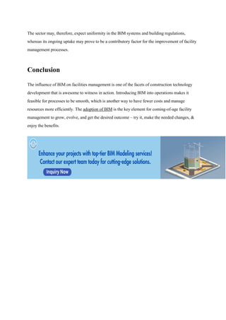 How is BIM Facilitating Facility Management Process 2024? | PDF