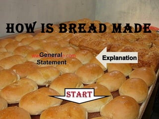 How is bread made
    General
   Statement
 