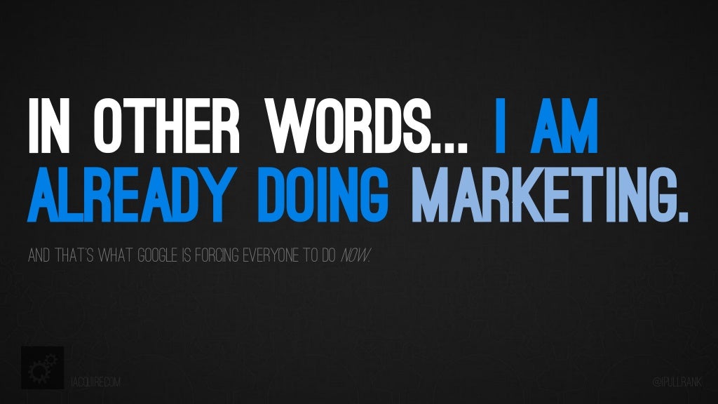 IN OTHER WORDS… I AM