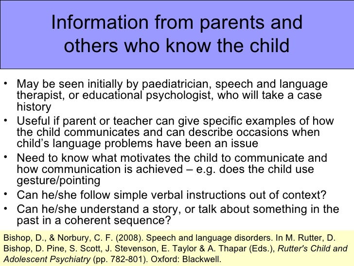 How Is Specific Language Impairment Identified