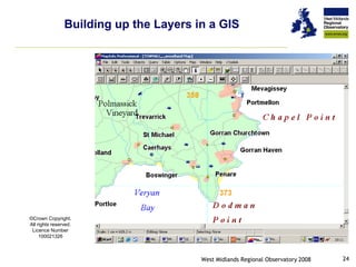 How is the real world represented in GIS?