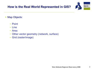 How is the real world represented in GIS?