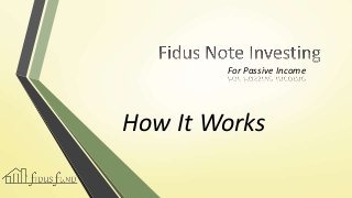 For Passive Income

How It Works

 
