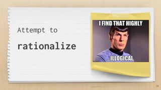 20
Attempt to
rationalize
 