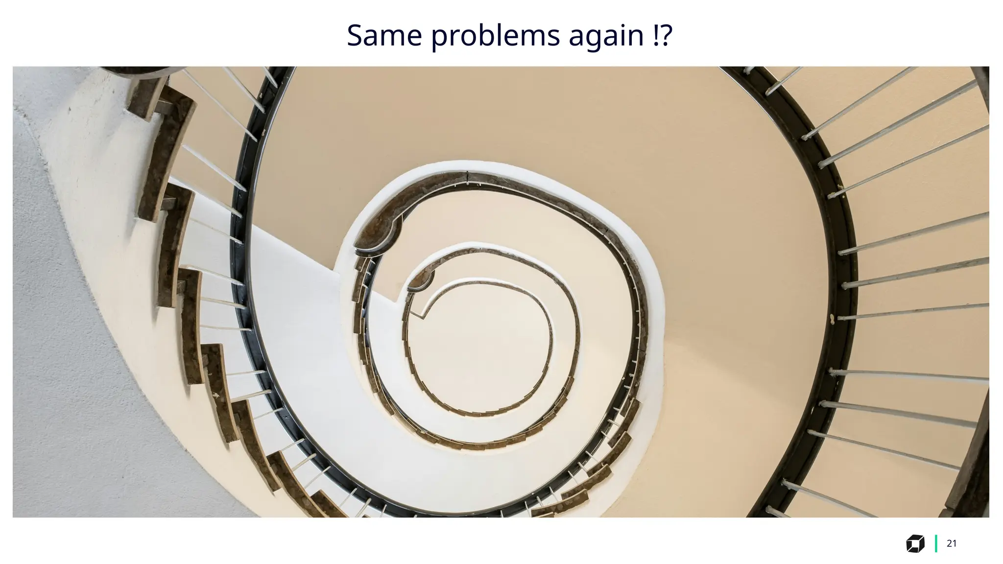 21
Same problems again !?
 