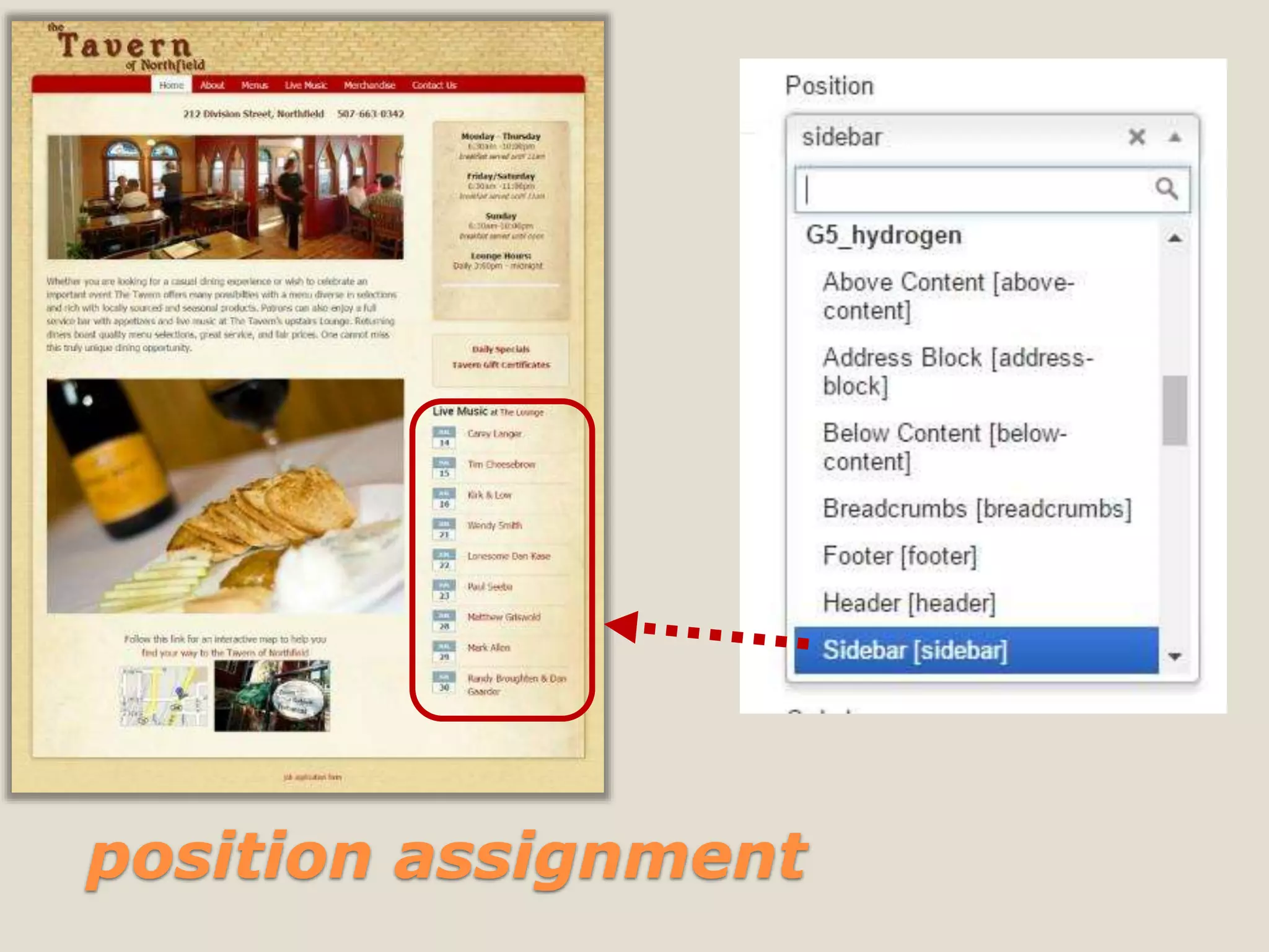 position assignment
 