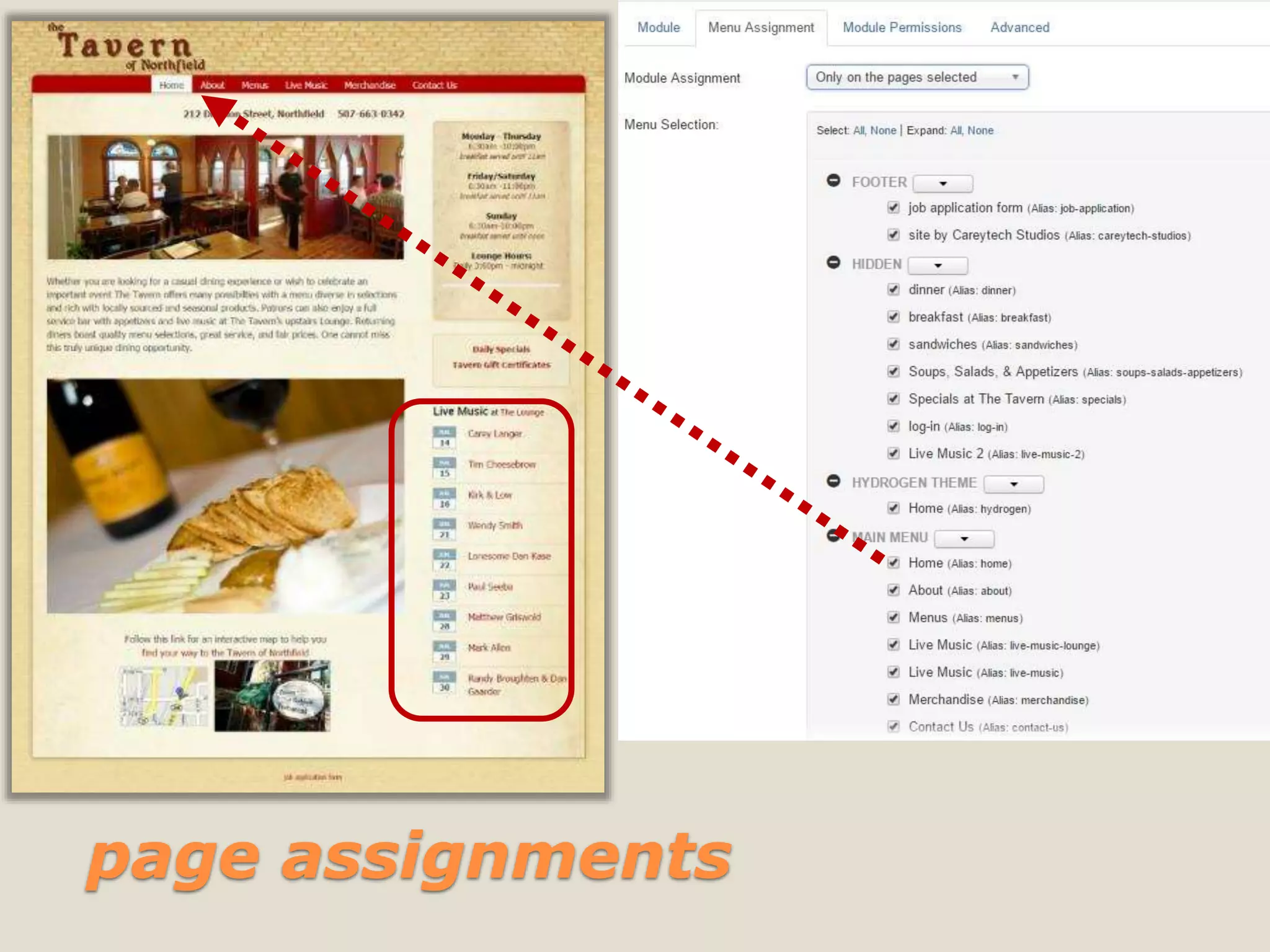 page assignments
 