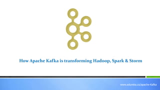 www.edureka.co/r-for-analytics
www.edureka.co/apache-Kafka
How Apache Kafka is transforming Hadoop, Spark & Storm
 