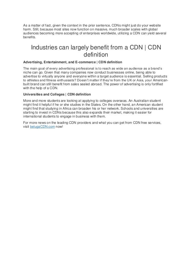 How knowing the cdn definition and all stuff cdn might just be able to