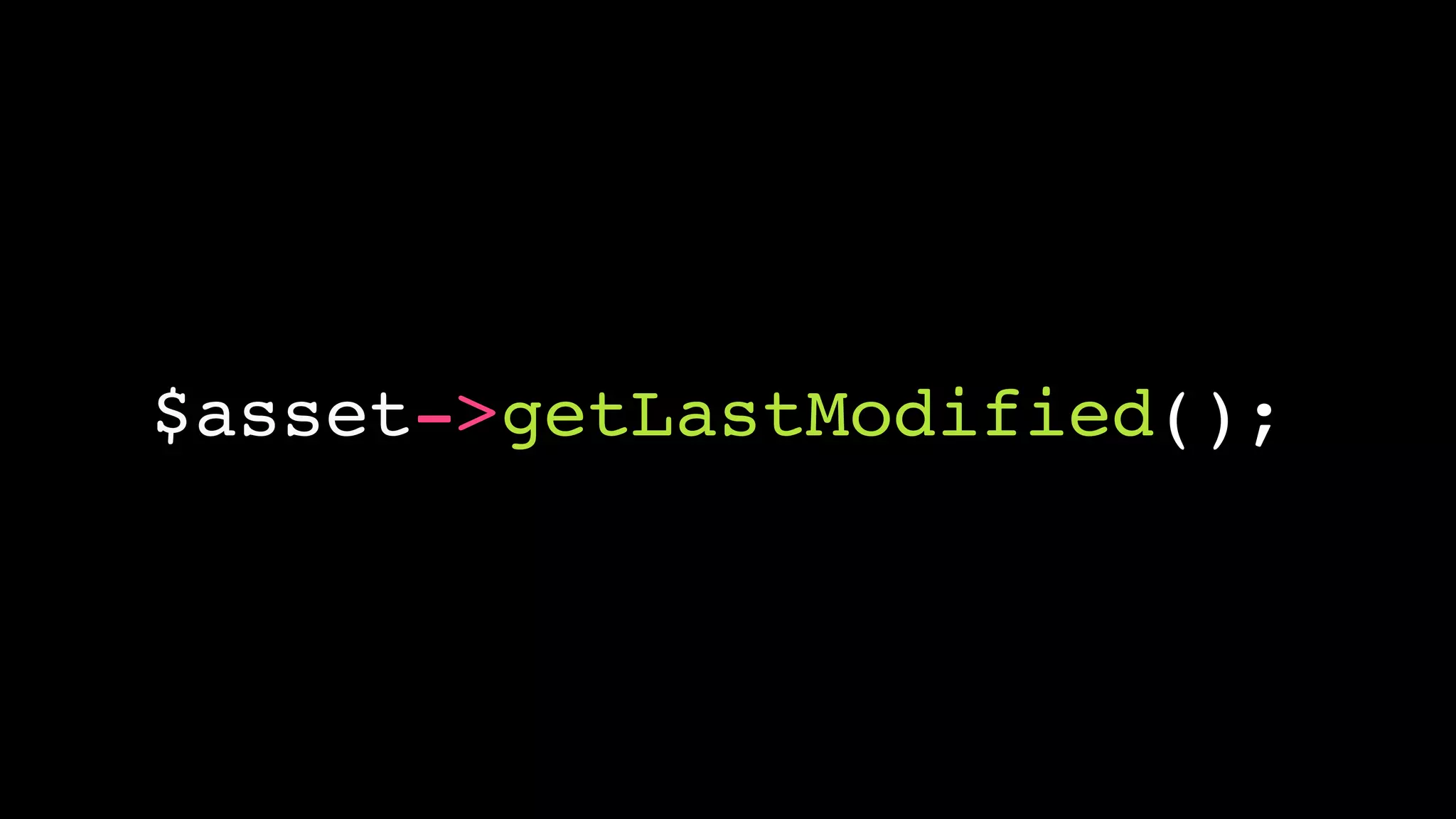 $asset->getLastModified();

 