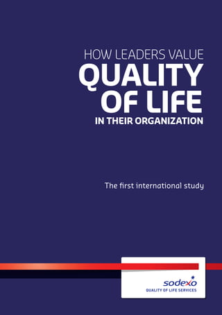 HOW LEADERS VALUE
QUALITY
OF LIFEIN THEIR ORGANIZATION
The first international study
 
