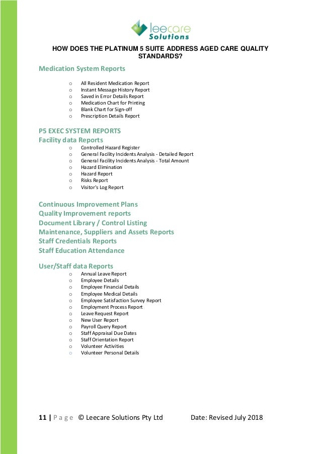How Leecare Meets The 2018 Aged Care Quality Standards 1 8