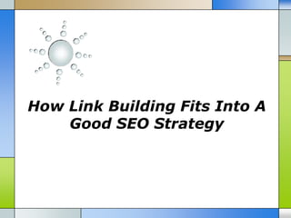 How Link Building Fits Into A
    Good SEO Strategy
 