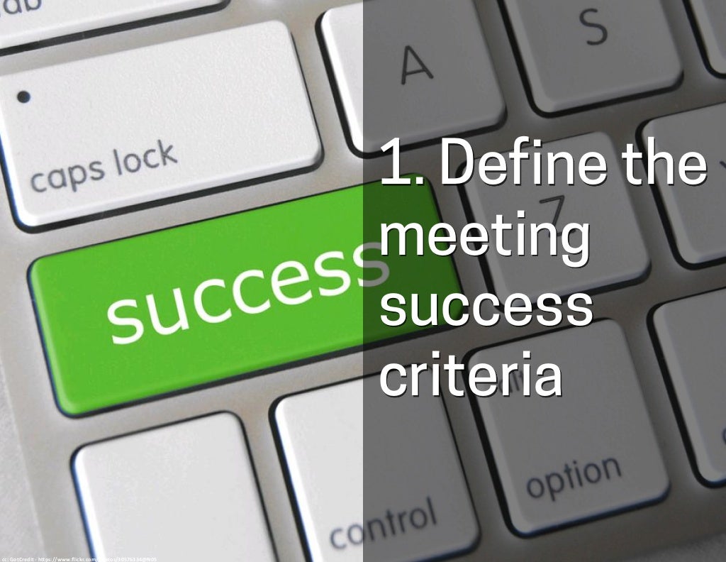 1. Define the meeting success