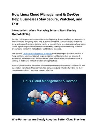 How Linux Cloud Management & DevOps Help Businesses Stay Secure ...