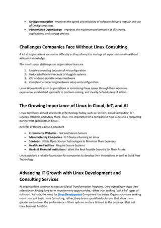 How Linux Consulting Drives Innovation and IT Modernization | PDF