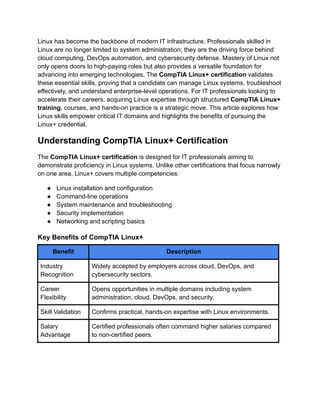 How Linux Skills Power Cloud, DevOps, and Cybersecurity Careers | PDF