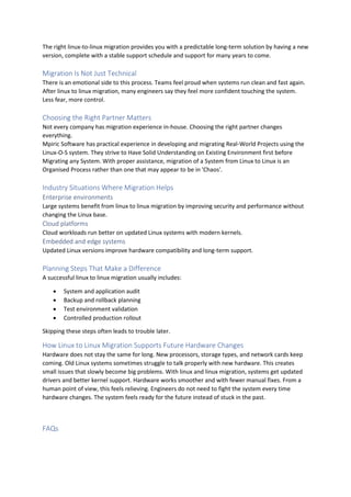 How Linux to Linux Migration Improves Performance, Security, and ...