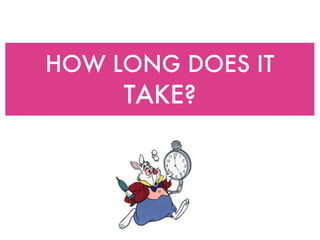 HOW LONG DOES IT  TAKE? 