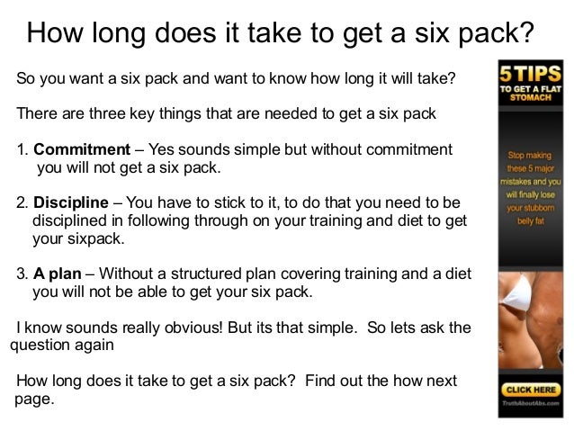 How Long Does It Take To Get A Six Pack 