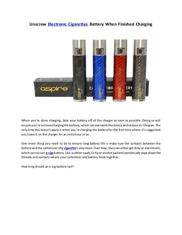 How long should an e cig battery last