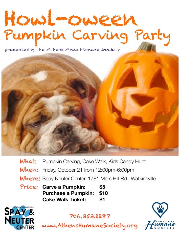 howloween pumpkin carving flyer flyers howling dog