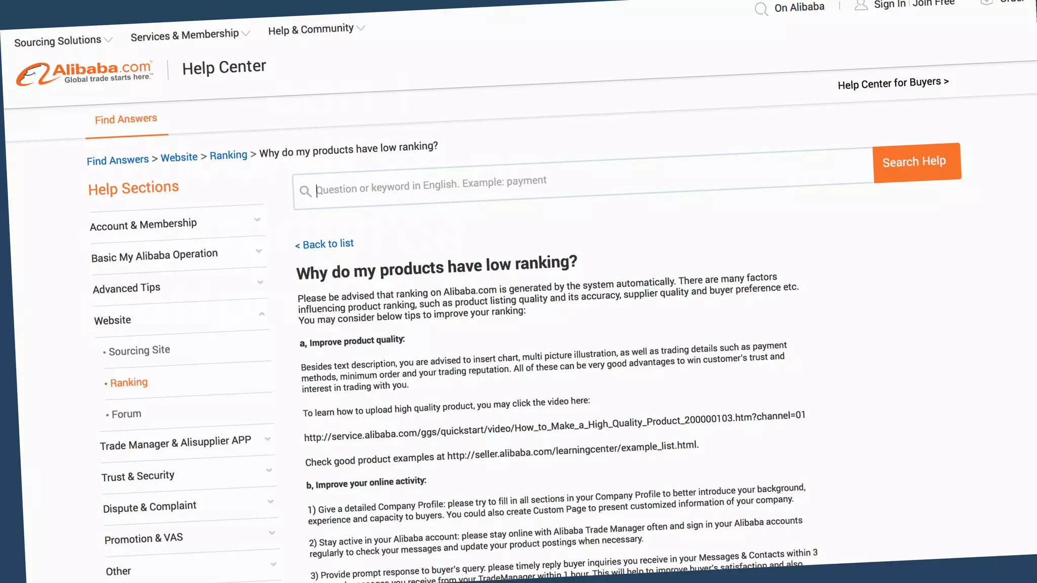 “How can I
rank well on an
e-commerce
platform?”
 