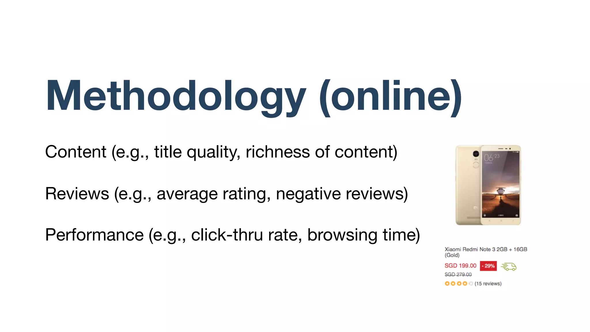 Problem
How do we measure product “quality”?
 