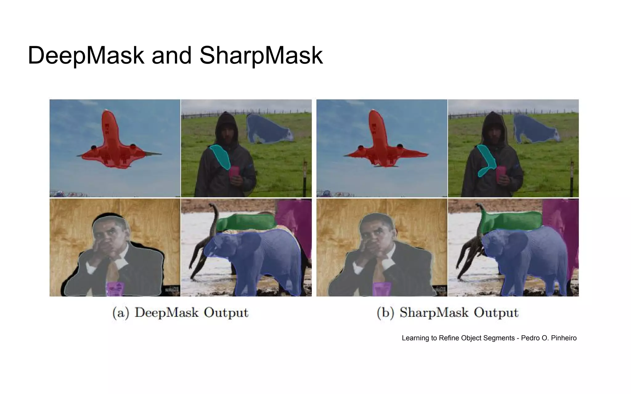 Learning to Refine Object Segments - Pedro O. Pinheiro
DeepMask and SharpMask
 
