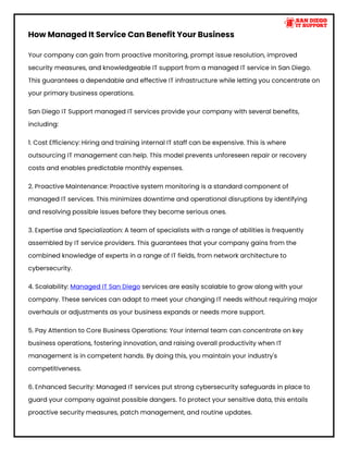 How Managed It Service Can Benefit Your Business | PDF