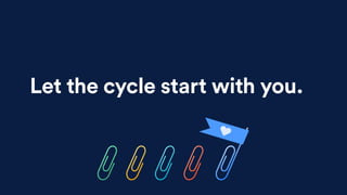 Let the cycle start with you.
 