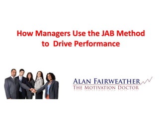 How Managers Use the JAB Method
to Drive Performance

 