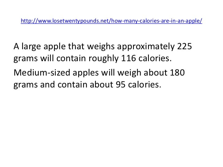 How many Calories Are in an Apple