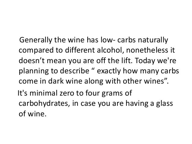 How Many Carbs Are In Red Wine - lifegag.cm