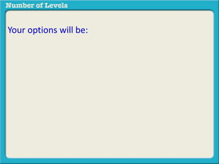 Your options will be: 
 