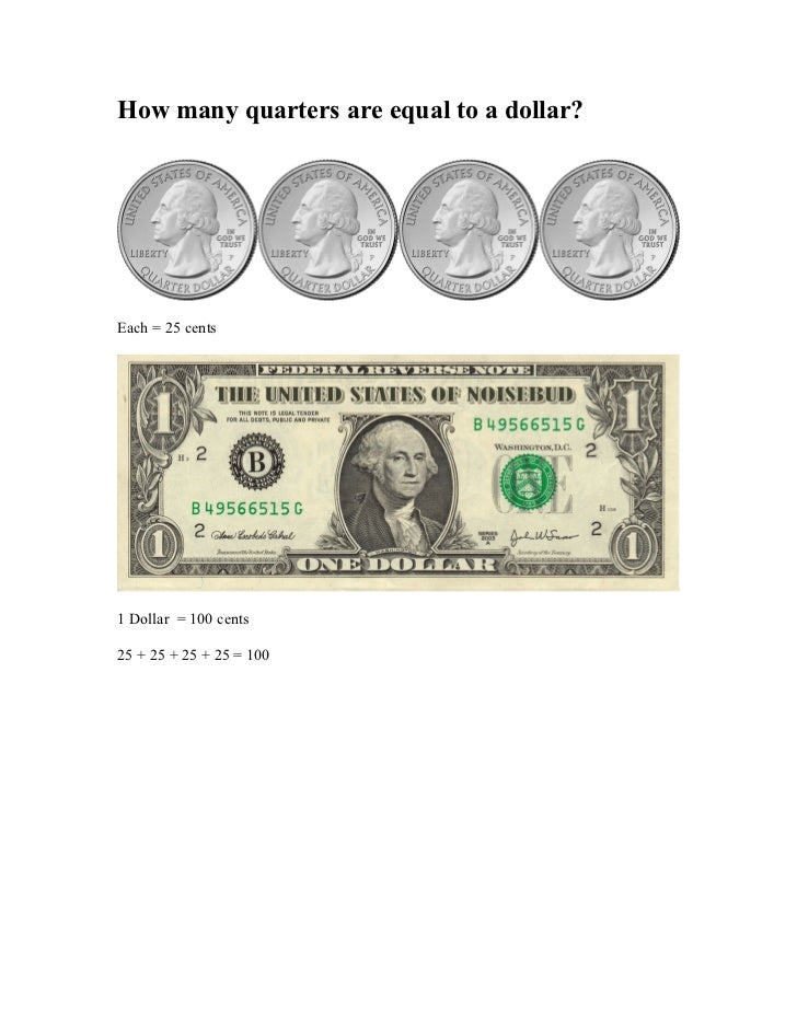 how-many-quarters-are-equal-to-a-dollar