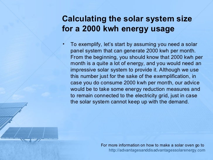 How many solar panels to get 2000 kwh per month