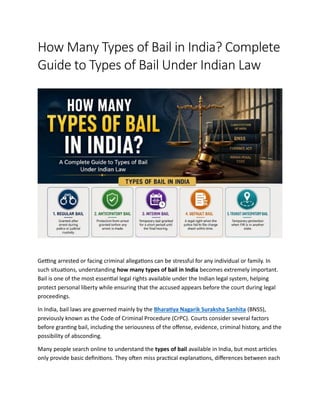 Different Types of Bail in India Explained Simply | PDF