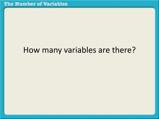 How many variables are there? 
 