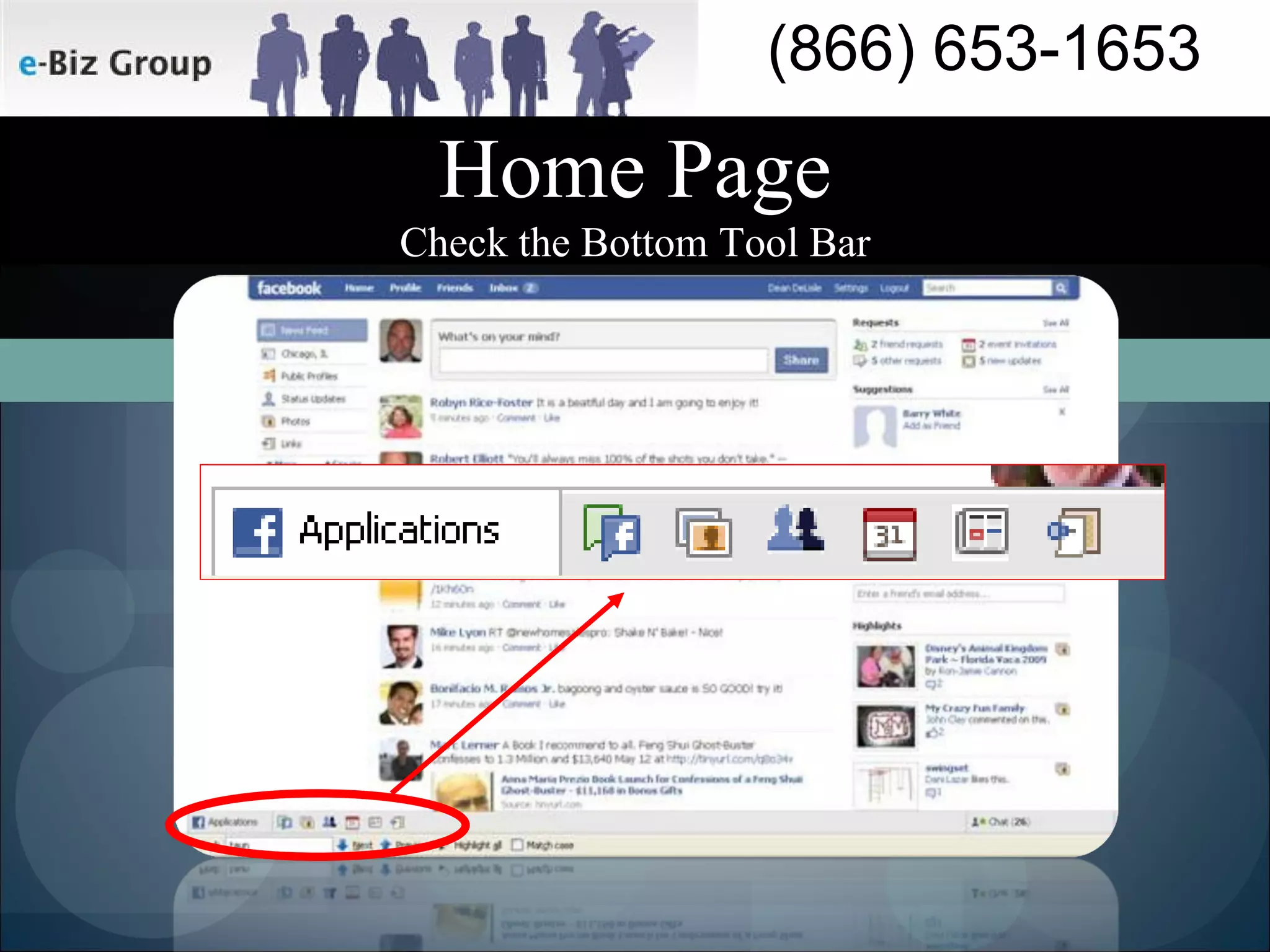 Home Page Check the Bottom Tool Bar 