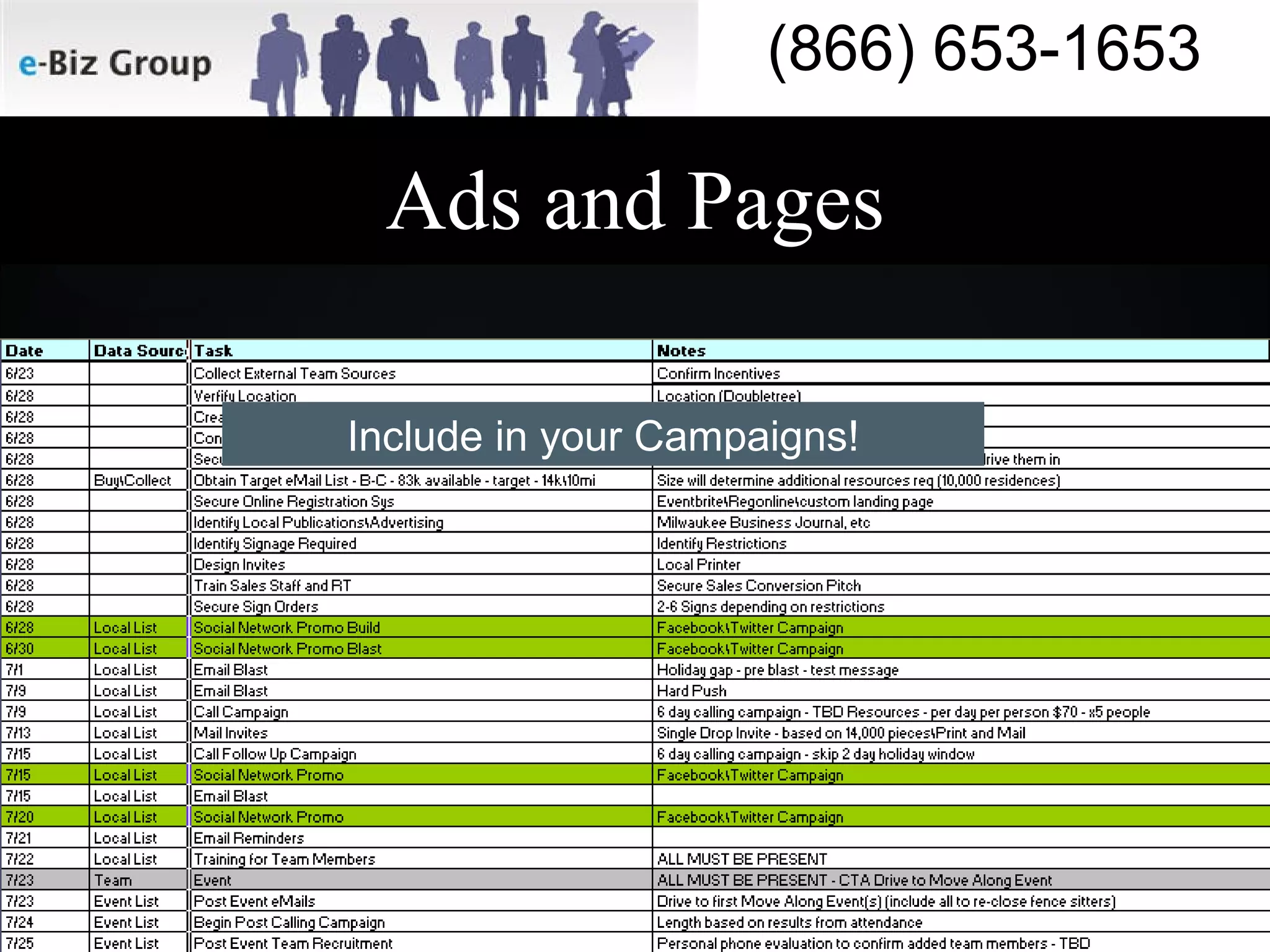 Ads and Pages Best Practice Alert! Have a Campaign Plan Unless Your Lucky!! Include in your Campaigns! 