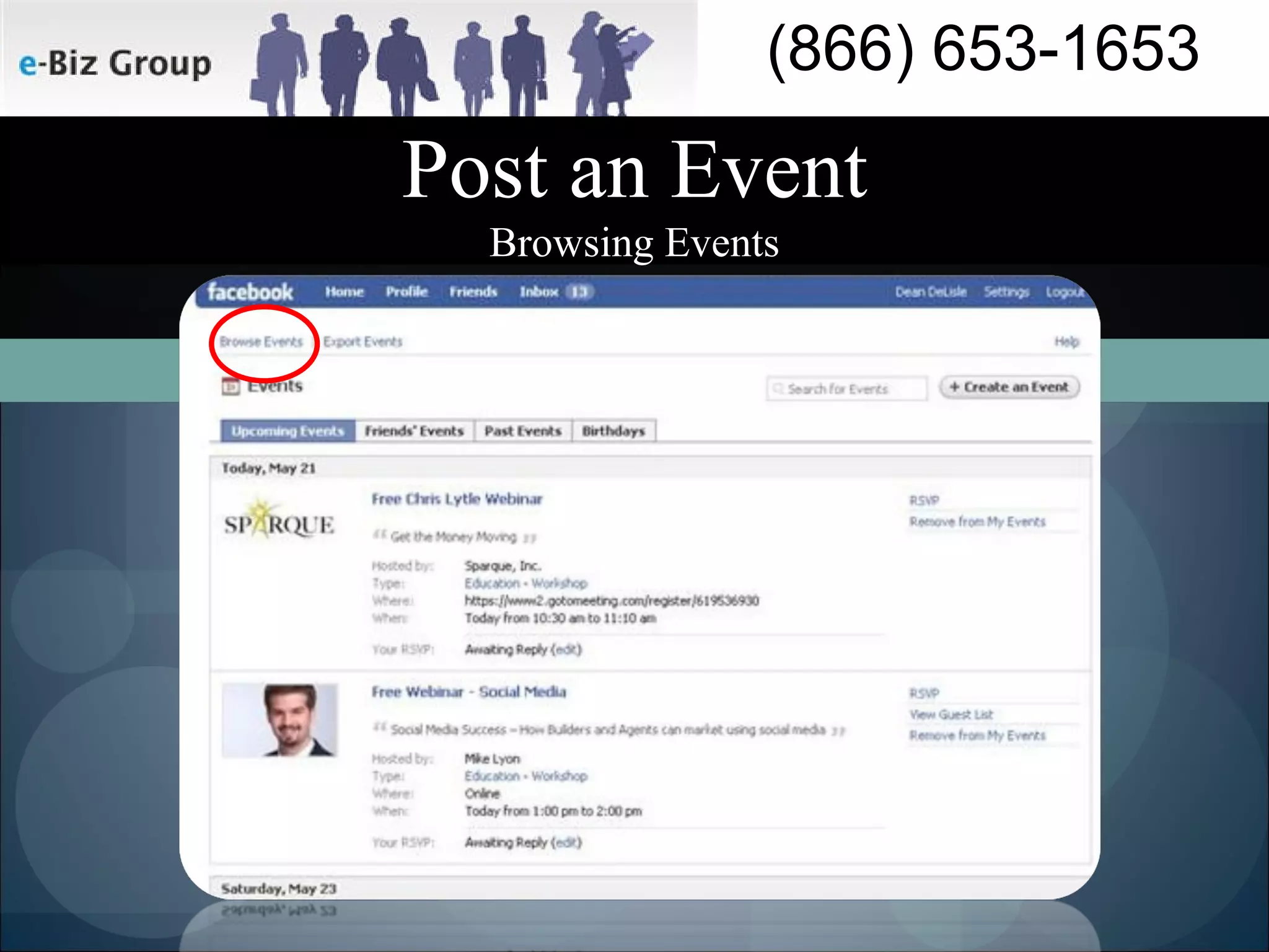 Post an Event Browsing Events 
