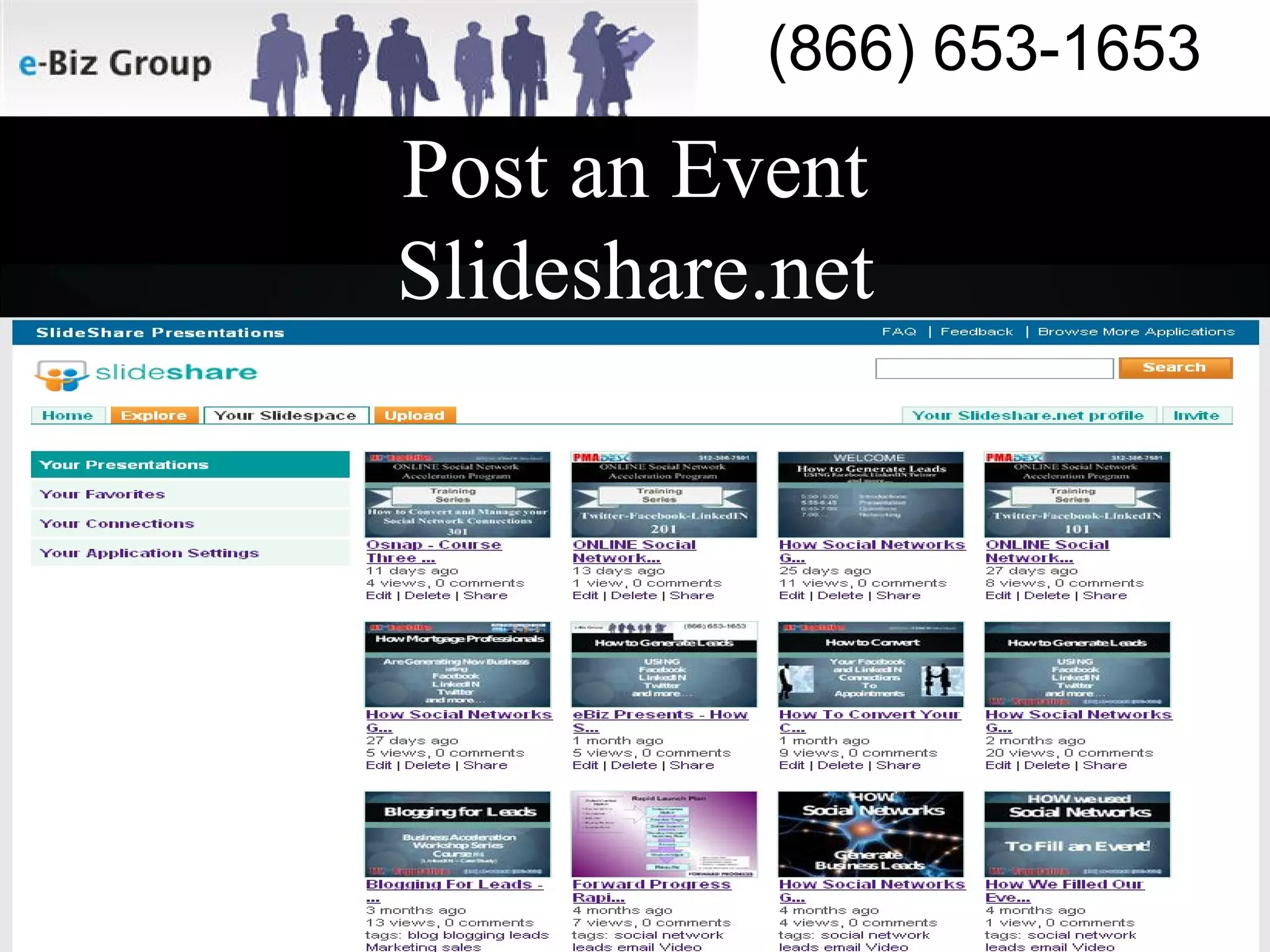Post an Event Slideshare.net 