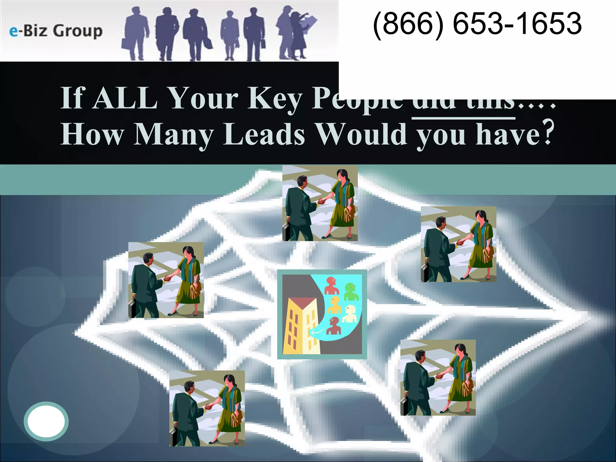 If ALL Your Key People  did this …. How Many Leads Would you have? (866) 653-1653 